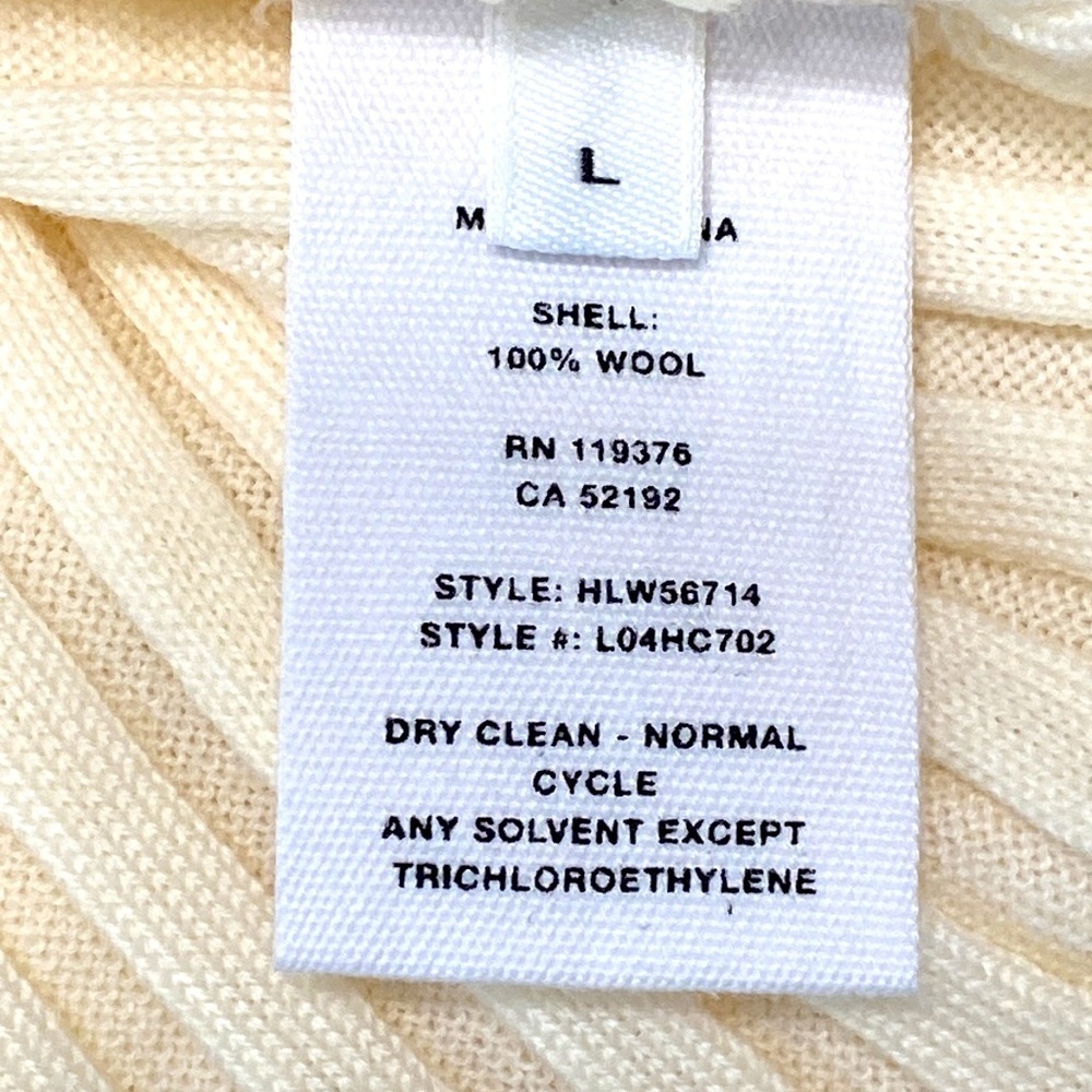 Helmut Lang Fine Ribbed Wool Crewneck Sweater Top Size Large - Picture 6 of 7